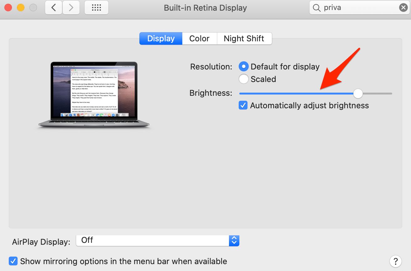 How to Manage the Brightness in MacBook